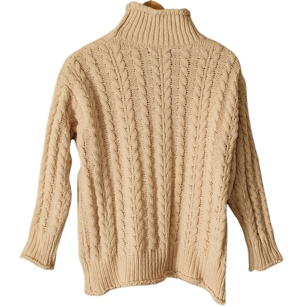 Lulus Chenille Cable Knit Beige Pullover Sweater
